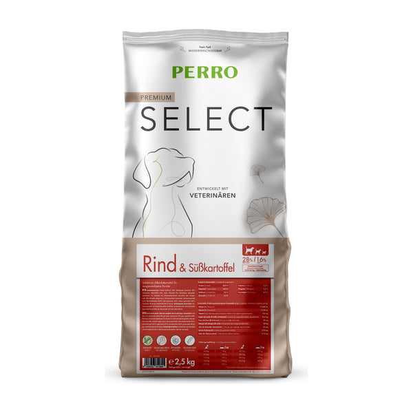 PERRO Select Grain Free Rind & Süßkartoffel, 2,5 kg – Hundefutter ohne Getreide