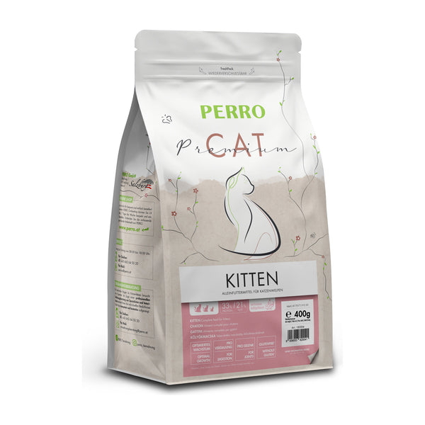 PERRO Cat Premium Kitten, 400 g – Trockenfutter für Kätzchen im Wachstum