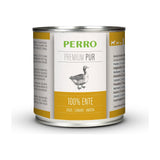PERRO Premium Pur Ente, Tray mit 12 × 200 g – Singleprotein-Nassfutter für Hunde