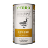 PERRO Premium Pur Ente, Tray mit 12 × 410 g – Singleprotein-Nassfutter für Hunde