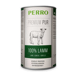 PERRO Premium Pur Lamm, Tray mit 12 × 410 g – Singleprotein-Nassfutter für Hunde