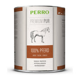 PERRO Premium Pur Pferd, Tray mit 6 × 820 g – Singleprotein-Nassfutter für Hunde
