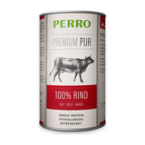 PERRO Premium Pur Rind, Tray mit 12 × 410 g – Singleprotein-Nassfutter für Hunde