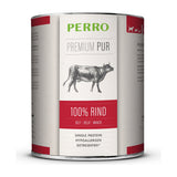 PERRO Premium Pur Rind, Tray mit 6 × 820 g – Singleprotein-Nassfutter für Hunde