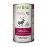 PERRO Premium Pur Wild & Geflügel, Tray mit 12 × 400 g – Fleisch-Nassfutter für Hunde