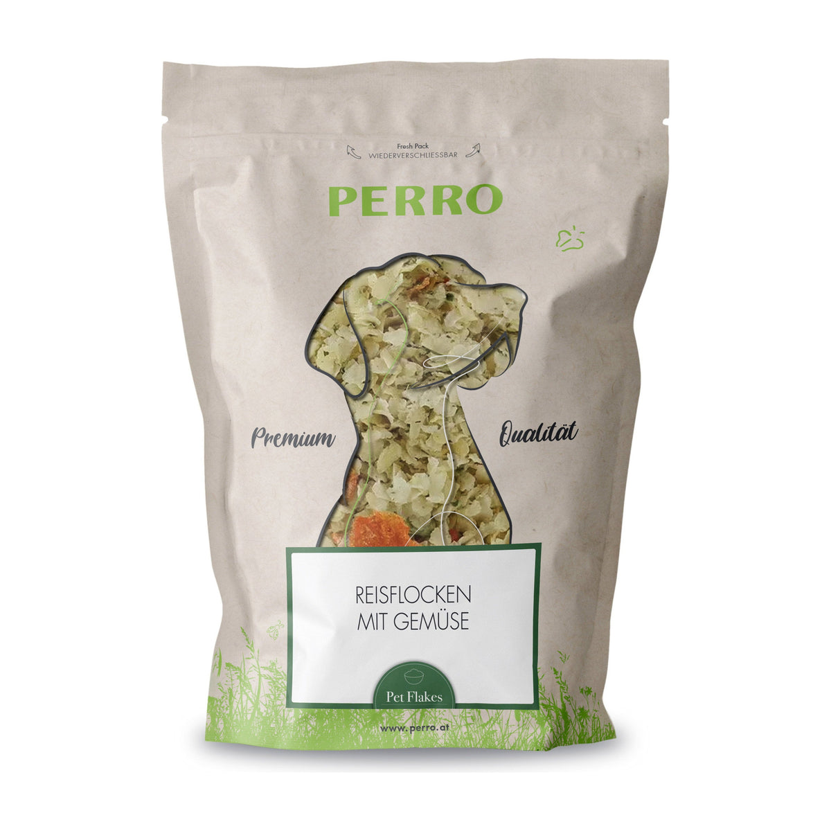 PERRO Reisflocke mit Gemüse – Reisflocken zum Mischen für Hunde